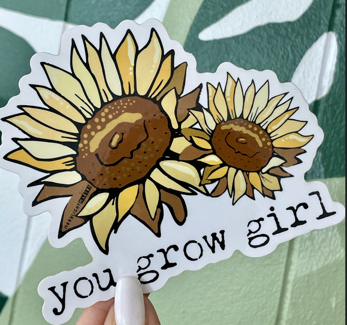 'You Grow Girl' Die-Cut Sticker - Dade Plant Co